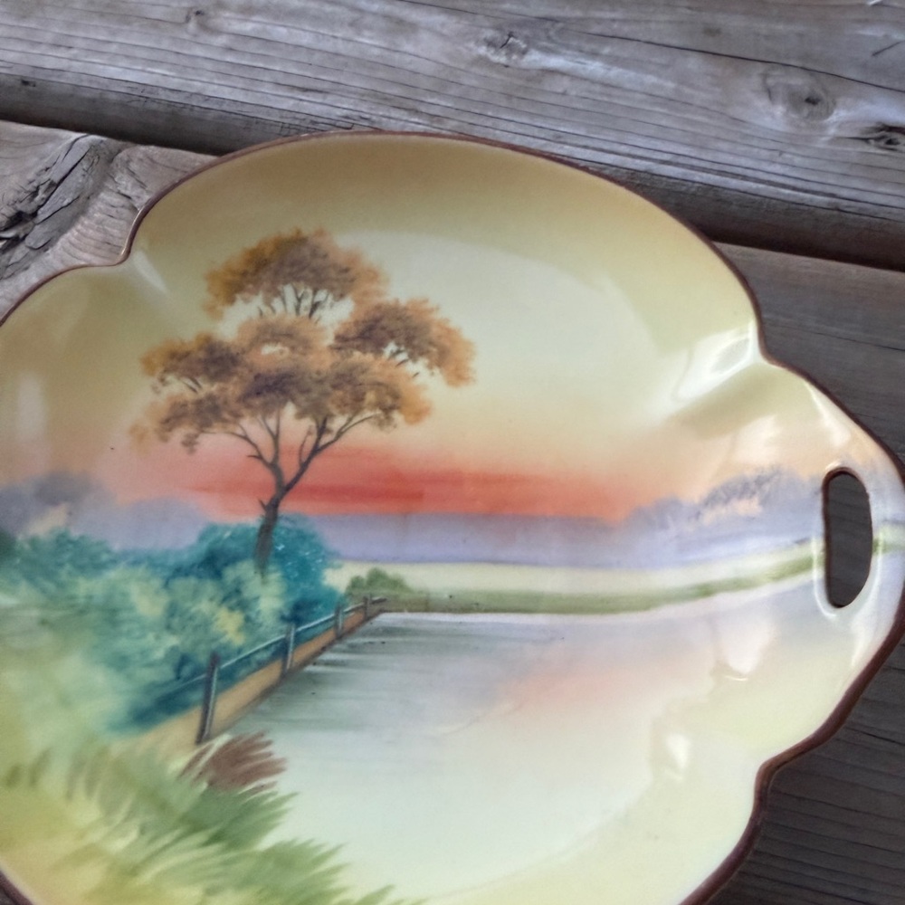 Hand-painted Nippon porcelain dish